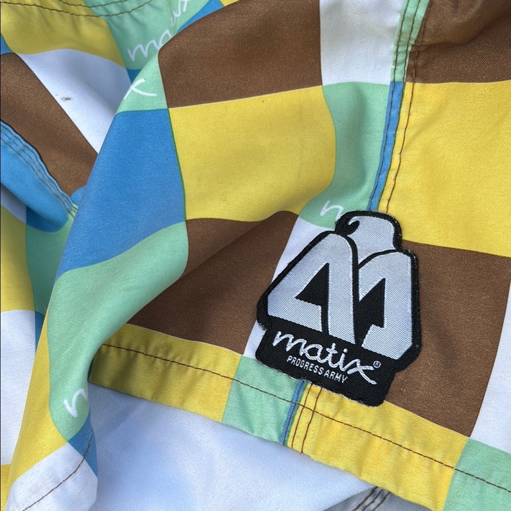 Matix Multicolor Checkered Swim Shorts - Picture 3 of 3